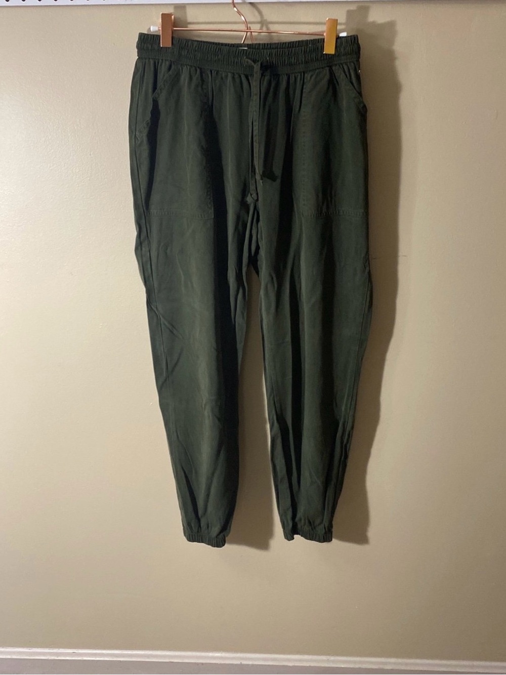 PINK Victoria's Secret Olive Green Drawstring Joggers